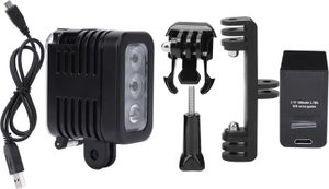 USB dobíjateľná batéria vodotesné LED video svetlo pod vodou potápanie výplňové svetlo pre športové kamery