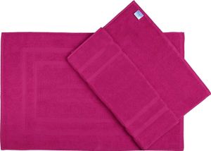 NatureMark 2er Pack Badvorleger Badematte |  | 100% Baumwolle | 50 x 80 cm | Duschvorleger Duschmatte Doppelpack | Farbe: Pink