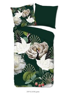 Good Morning Bettwäsche mit Blumen und Vogel - 135x200 cm - 100% Baumwolle