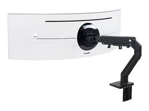 Ergotron HX Series HX Monitorarm mit HD-Gelenk - Tischhalterung (matt-schwarz) - Klemme - 19,1 kg - 124,5 cm (49 Zoll) - 100 x 100 mm - Höhenverstellung - Schwarz