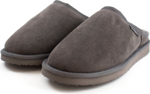 Hausschuhe Lammfell Typ "ISLAND" Pantoffel silbergrau 47
