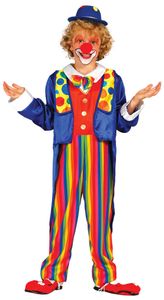 bunter Clown - Kostüm für Kinder Gr. 98 - 146, Größe:140/146