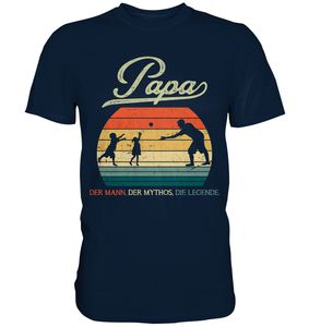 Papa Kinder Vater Geschenk Vatertag T-Shirt – Navy / L