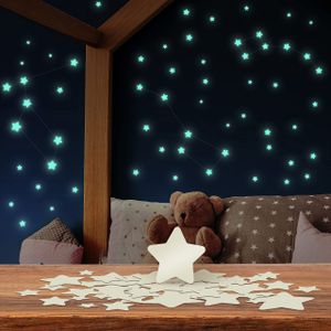Leuchtsterne für Kinderzimmer - Selbstklebende Wandtattoos