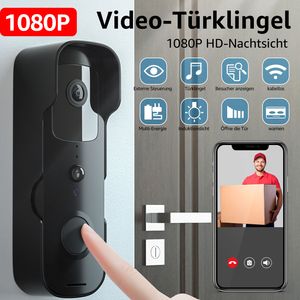 7Magic WLAN Video Türklingel mit 1080P HD Kamera Nachtsicht Video Ring Doorbell(Türklingel + DingDong + 2*Batteries)