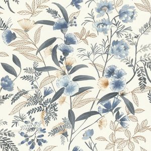 Vliestapete 869125 Symphony Blumen blau Vliestapete 869125 Symphony Blumen blau