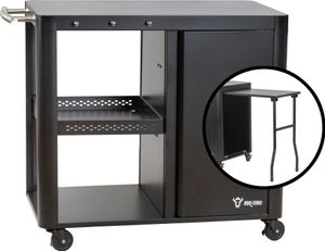 BBQ-Toro Grillwagen 95 x 50 x 80 cm, Schwarz Grilltisch mit großer Arbeitsfläche, Grill Serviertisch