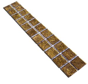 Glasmosaik Fliesen Bordüre Artist Gold Q23