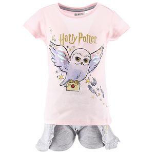 Harry Potter Hedwig Mädchen Sommer Pyjama Schlafanzug Shirt u. Hose   , Farbe:Pink, Größe Kids:104