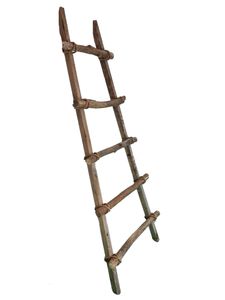 Holz Leiter - 120x46 cm - Deko Leiter spitz zulaufend