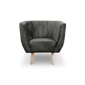 BETTSO Sessel mit Nähten im skandinavischen Stil PIK 1 MON92 Grau Dunkelgrau