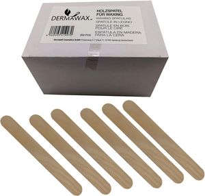 Dermawax 200 Stück Holzspatel Wachsspatel Holzstäbchen Rührstäbchen für Waxing Haarentfernung Enthaarung Heisswachs Warmwachs Brazilian Waxing