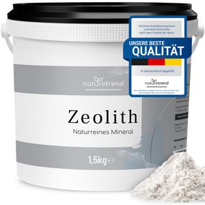 naturetrend Zeolith Pulver 1,5kg – Naturrein in  – Extra fein gemahlen, Reines & naturbelassenes Vulkangestein
