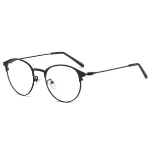 Anti-Blaulicht-Brille, photochrom, automatischer Farbwechsel, Metall-Halbrahmen, ultraleicht, Anti-Überanstrengung der Augen, Anti-UV, Dual-Use, nicht verschreibungspflichtige Computer-Brille für den Alltag, Schwarz