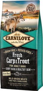 CARNILOVE Fresh Carp & Trout Shiny Hair & Healthy Skin for Adult dogs 12 kg