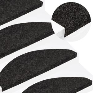 vidaXL Samolepiace podložky na kroky 15 ks 65x22,5x3,5 cm antracitová vidaXL Samolepiace podložky na kroky 15 ks 65x22,5x3,5 cm antracitová