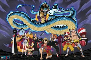 One Piece - The Crew vs. Kaido - Anime Plakat Poster Druck Grösse 91,5x61 cm