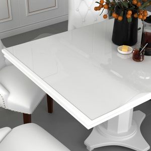 HOMMIE Tischfolie Transparent Tischdecke Tischschutz Tischmatte 140x90 cm 2 mm PVC