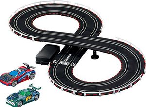 Carrera, Spider Speed Shifter und Goblin Getaway mit Miniatur-Rennstrecke in Form einer 8., Rot
