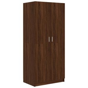 vidaXL Kleiderschrank Braun Eichen-Optik 80x52x180 cm Holzwerkstoff