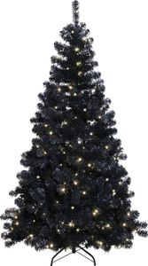 Best Season LED Ottawa Prelit-Tree, schwarz,  beleuchtet, ca. 210 cm, 260 warm white LED-Lichter, outdoor, 608-14