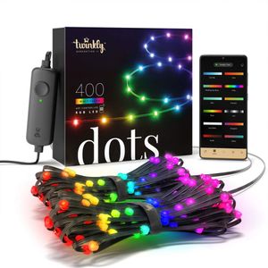 Twinkly Dots Lichterkette 400 LED warmweiß und multicolor 20m schwarz außen / innen