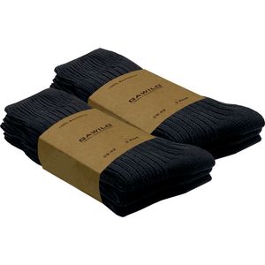 6 Paar Damen & Herren  Socken aus 100% reine naturbelassene Baumwolle | ohne Naht | grob gestrickte 1:1 Rippe