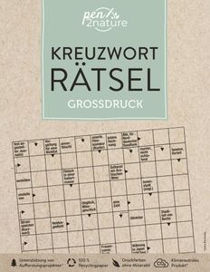 Kreuzworträtsel Großdruck: pen2nature: 100 % Recyclingpapier - klimaneutrale Produktion - unterstützt Aufforstungsprojekte (pen2nature books)