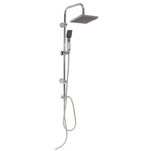 Grafner® Duschgarnitur mit Regenschauerduschkopf und Wasserspareinsatz Silber