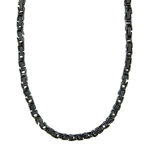 5 mm Königskette Armband Herrenkette Männer Kette Halskette, 17 cm Schwarz Edelstahl Ketten
