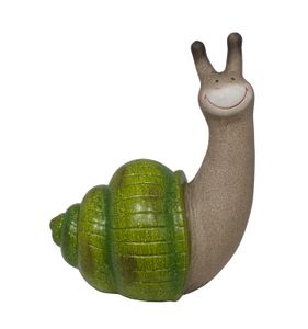 Deko Schnecke Keramik Garten Teich Tier Figur Skulptur Objekt