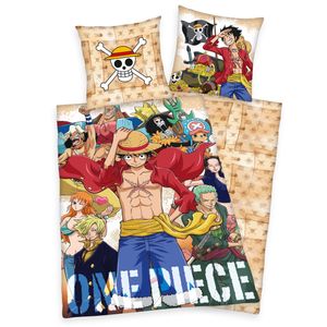 "One Piece" Bettwäsche, 100% Baumwolle ( Renforcé ), 80x80 cm + 135x200 cm