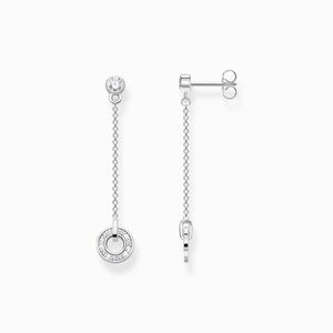 Thomas Sabo H2063-051-14 Ohrringe Damen Kreis mit Weißen Steinen Silber