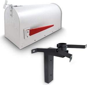 Bituxx US Mailbox mit Wandhalterung Weiss MS-13463