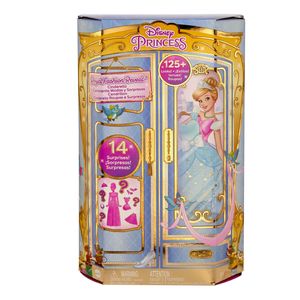 Disney Prinzessin-Spielzeug, Cinderella-Modepuppe mit Freundefigur und 12 geheimen Mode- und Zubehörteilen, inspiriert vom Disney-Film, Geschenke für Kinder