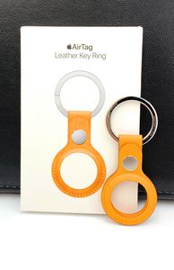 Apple AirTag Schlüsselanhänger aus Leder - California Poppy