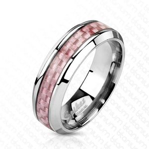 Band Ring Titan „Karbon rosa“ Partnerring 57 (18.1 mm Ø)