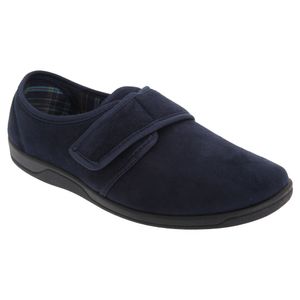 Sleepers pánské pantofle Tom / pantofle se zapínáním na suchý zip, imitace semiše DF845 (42 EU) (tmavě modrá)