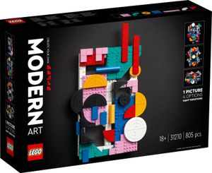 LEGO 31210 ART Moderne Kunst Set, buntes abstraktes Wandbild, Home-Deko für Wohnzimmer oder Schlafzimmer, Basteln für Erwachsene und Jugendliche, Geschenk für Frauen und Männer