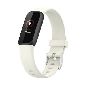 Strap-it Fitbit Luxe Silikonarmband ( Sandweiß ) - Große: M/L