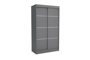 Moderner Schiebetürenschrank BOB 120 cm (ANTRACIT)