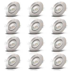 LED Deckenspots schwenkbar Einbaustrahler Spots Lampe ultra-flach IP23 12er SET