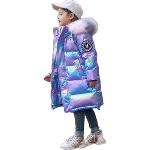 Winter Unten Jacke Für Mädchen Mantel Wasserdicht Glänzende Mit Kapuze Kinder Oberbekleidung Kleidung 5-14 Jahr Teenager Kinder Parka schneeanzug