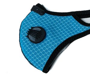 Staub Maske austauschbarer Aktivkohle Filter Nylon für Outdoor Jogging Türkis