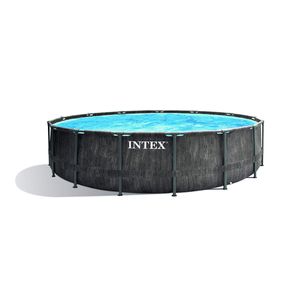 INTEX 26742GN - Greywood Prism Frame Pool (457x122cm) Gartenpool Aufstellpool