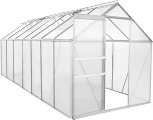 Zelsius Aluminium Gewächshaus 430 x 190 cm, 6 mm Platten, 8,17 m² Zelsius Aluminium Gewächshaus 430 x 190 cm, 6 mm Platten, 8,17 m²