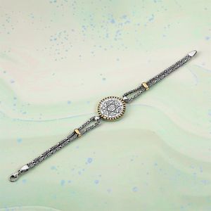 Silber Königskette Siegel von Solomon Armband für Männer 925 Sterling Silber Vintage Antik Schmuck Geschenk Herrenschmuck