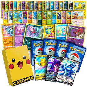 50 Pokemon Karten deutsch und original mit 1x V Karte und Cardmex Deckbox