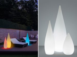 LED Außenleuchten in 3 Größen USB Leuchten für Balkon & Garten mit Farbwechsel