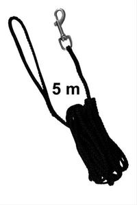 Trixie Schleppleine aus Nylon - schwarz, 5 m